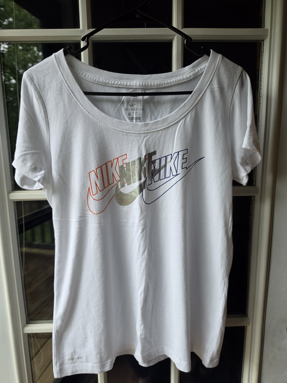 Nike Women's White Logo Short Sleeve Tee